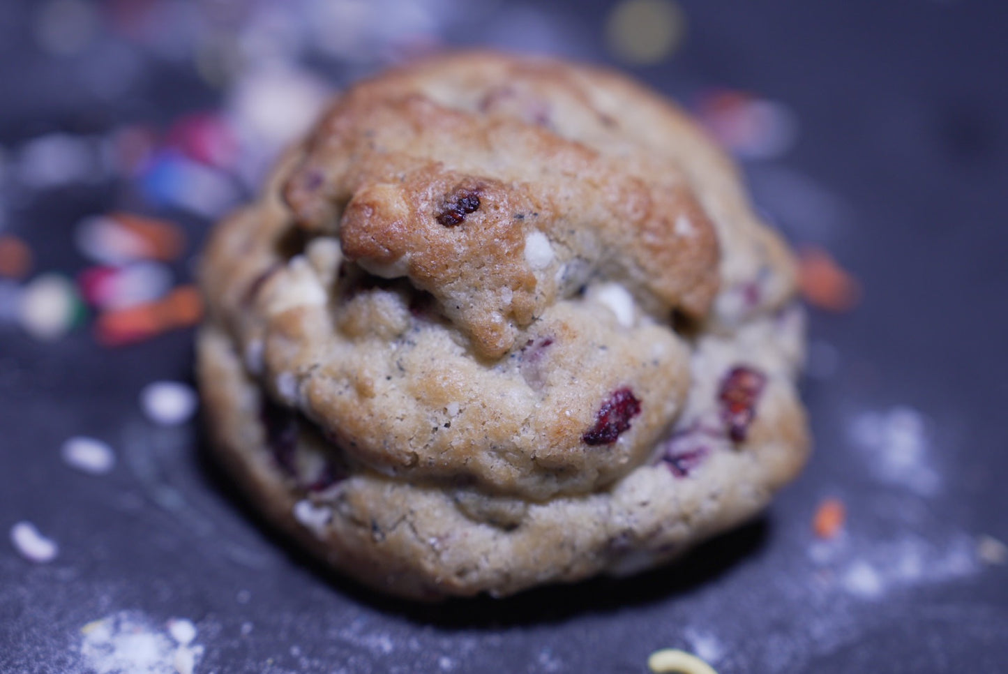 White Chocolate Chip Raspberry Cookie